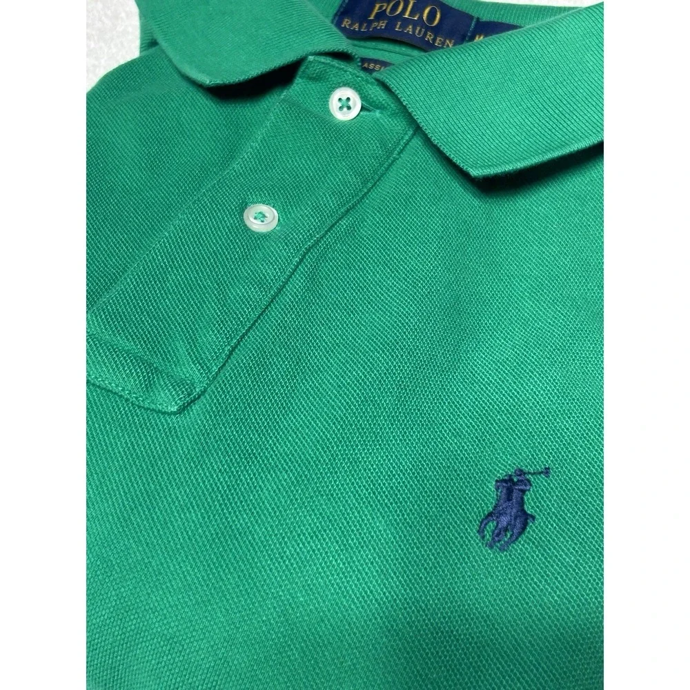 Polo Ralph Lauren Men's Kelly Green Polo Shirt Vintage 90s Short-sleeve Med VTG